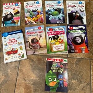 Kids I Can Read Books #1 and #2 Splat the Cat, PJ Mask, Readers